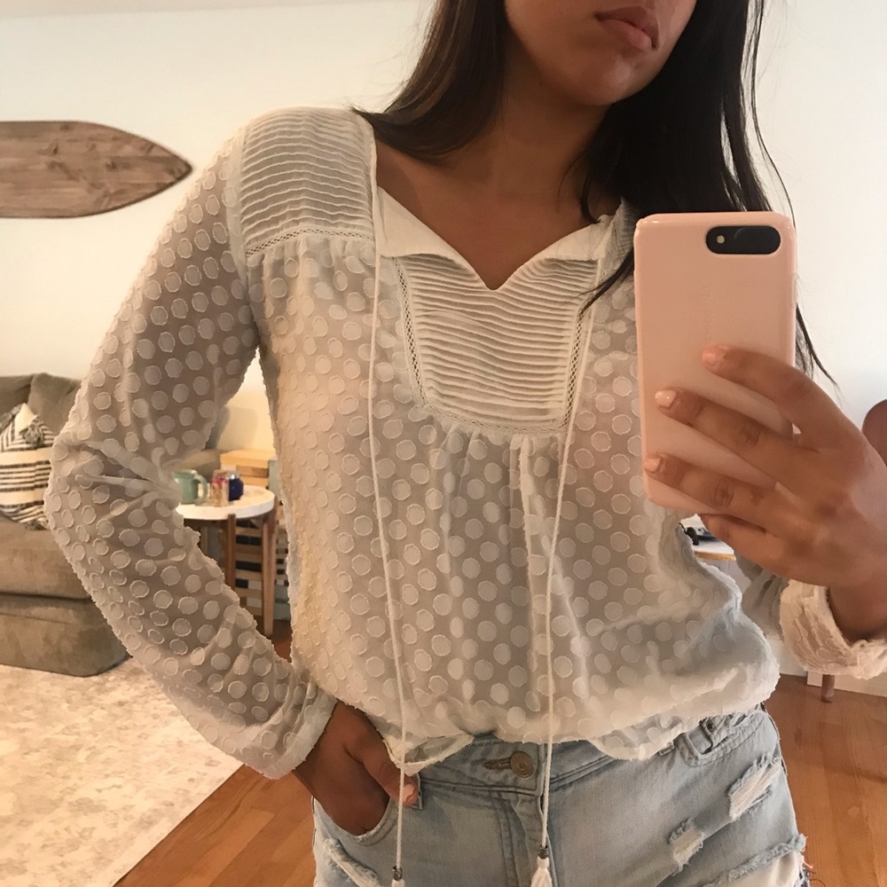 White Chiffon Top